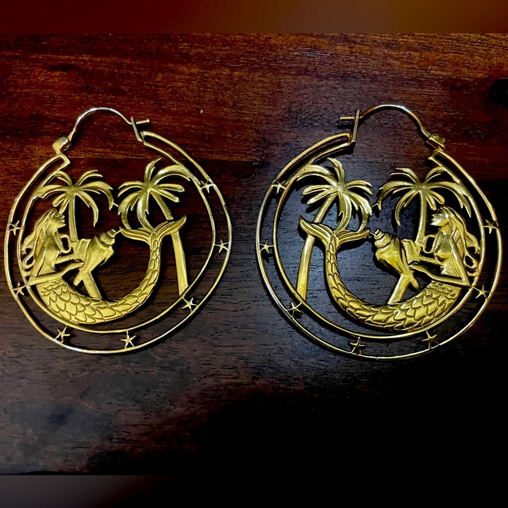 Pre- loved Spell Ocean Hoops AS IS